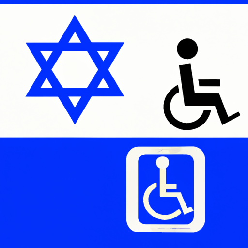איור של דגל ישראל לצד סמל נגישות